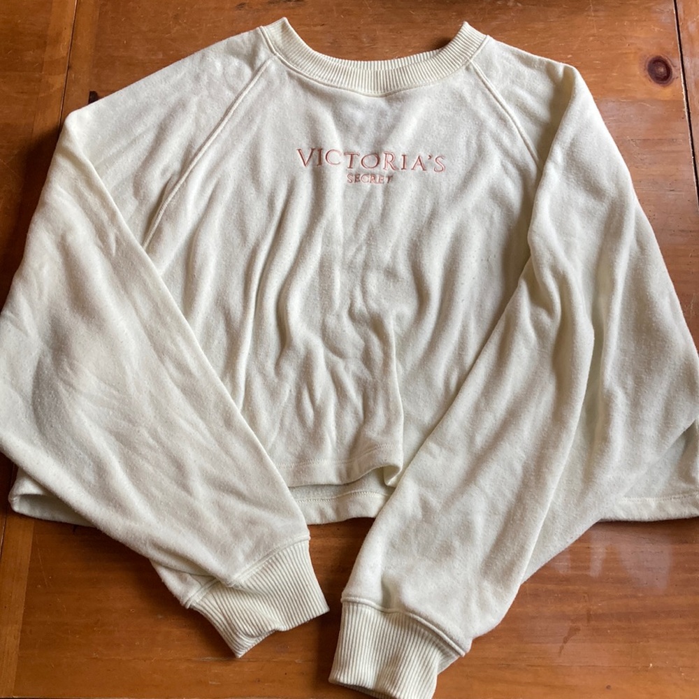 Victoria’s Secret Yellow Cropped Crewneck Sweatshirt